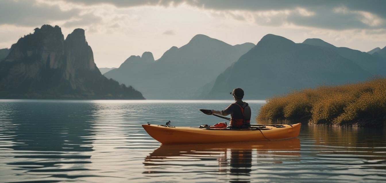 1 person kayak on water