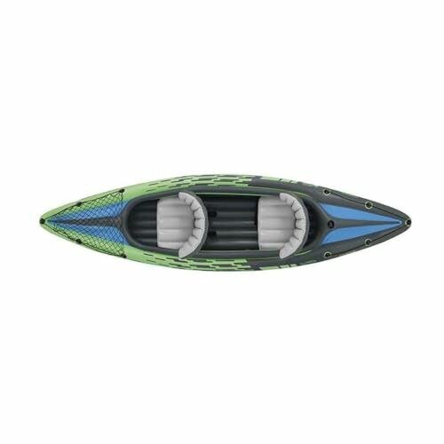 Top view of a two-person inflatable kayak