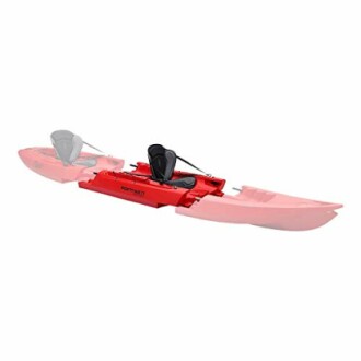 Red kayak frame with seats